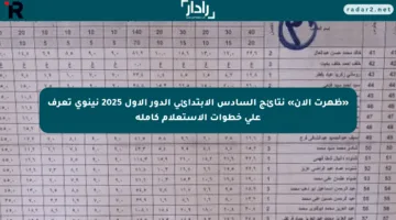 «ظهرت الآن» نتائج السادس الابتدائي الدور الأول 2025 نينوى تعرف على خطوات الاستعلام كاملة